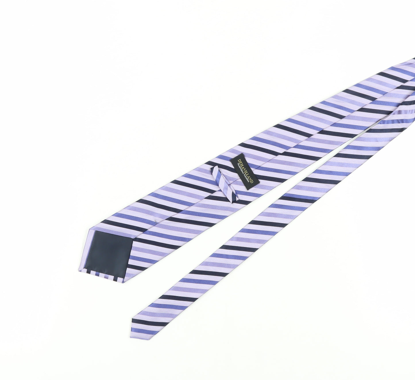 Dehavilland Men's Purple Striped Silk Tie