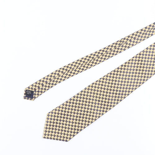 Moss Men's Beige Check Silk Tie One Size