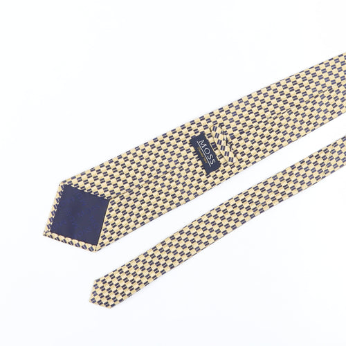 Moss Men's Beige Check Silk Tie One Size