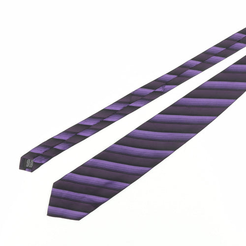 Daniel Hechter Men's Purple Striped Silk Tie
