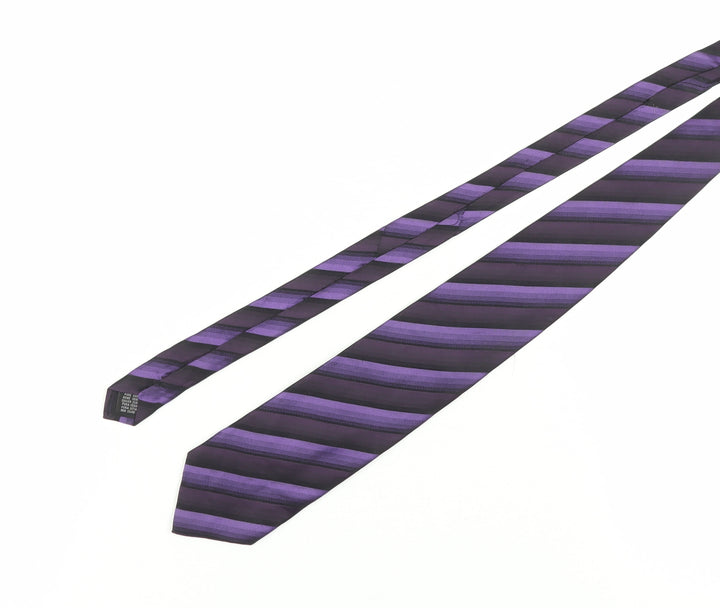 Daniel Hechter Men's Purple Striped Silk Tie