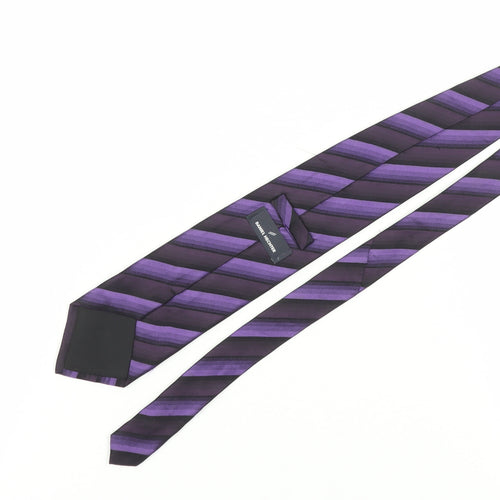 Daniel Hechter Men's Purple Striped Silk Tie