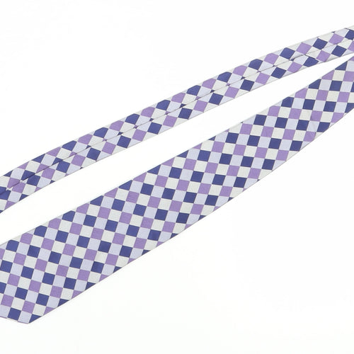 Pierre Cardin Men's Purple Plaid Silk Tie One Size