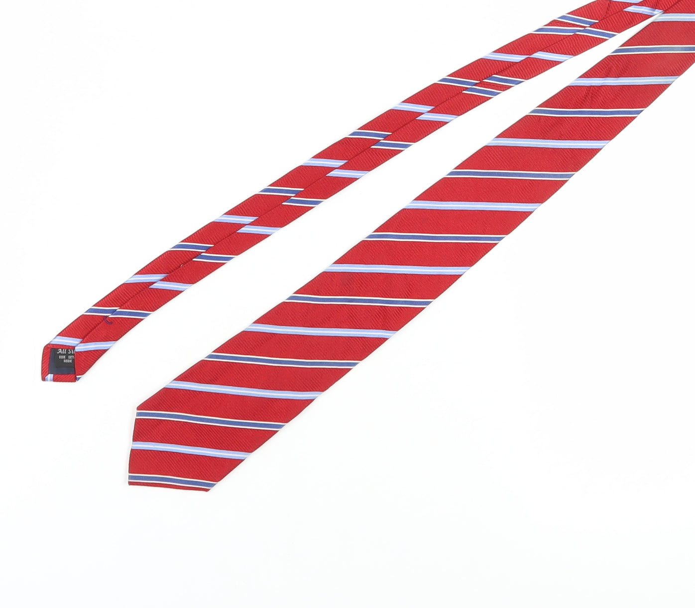 Dehavilland Men's Red Striped Silk Tie