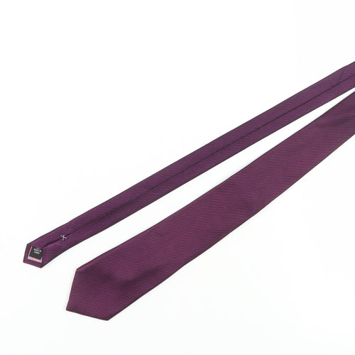 Jeff Banks Men's Purple Silk Striped Tie