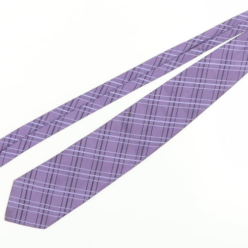 Baumler Men's Purple Check Silk Tie