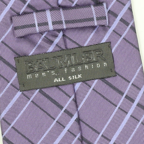 Baumler Men's Purple Check Silk Tie