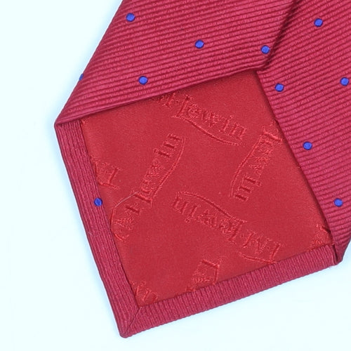 T.M.Lewin Men's Red Polka Dot Silk Tie