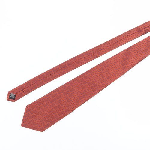 Van Heusen Men's Red Geometric Silk Tie, Excellent Condition