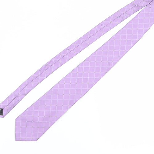 Van Heusen Men's Purple Silk Geometric Tie