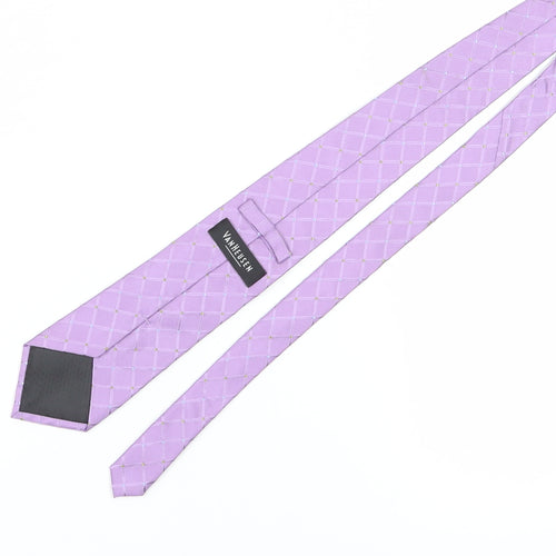 Van Heusen Men's Purple Silk Geometric Tie
