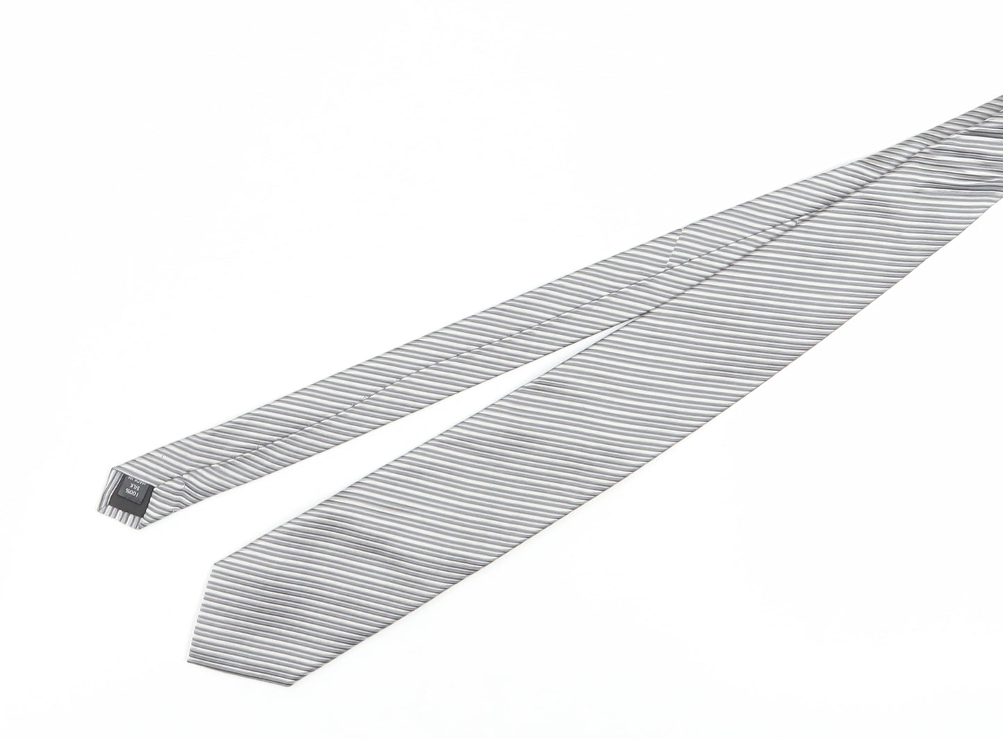 Thomas Nash Grey Striped Silk Men's Tie