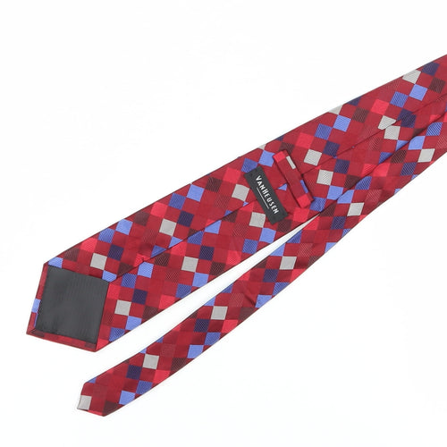Van Heusen Men's Red Geometric Silk Tie