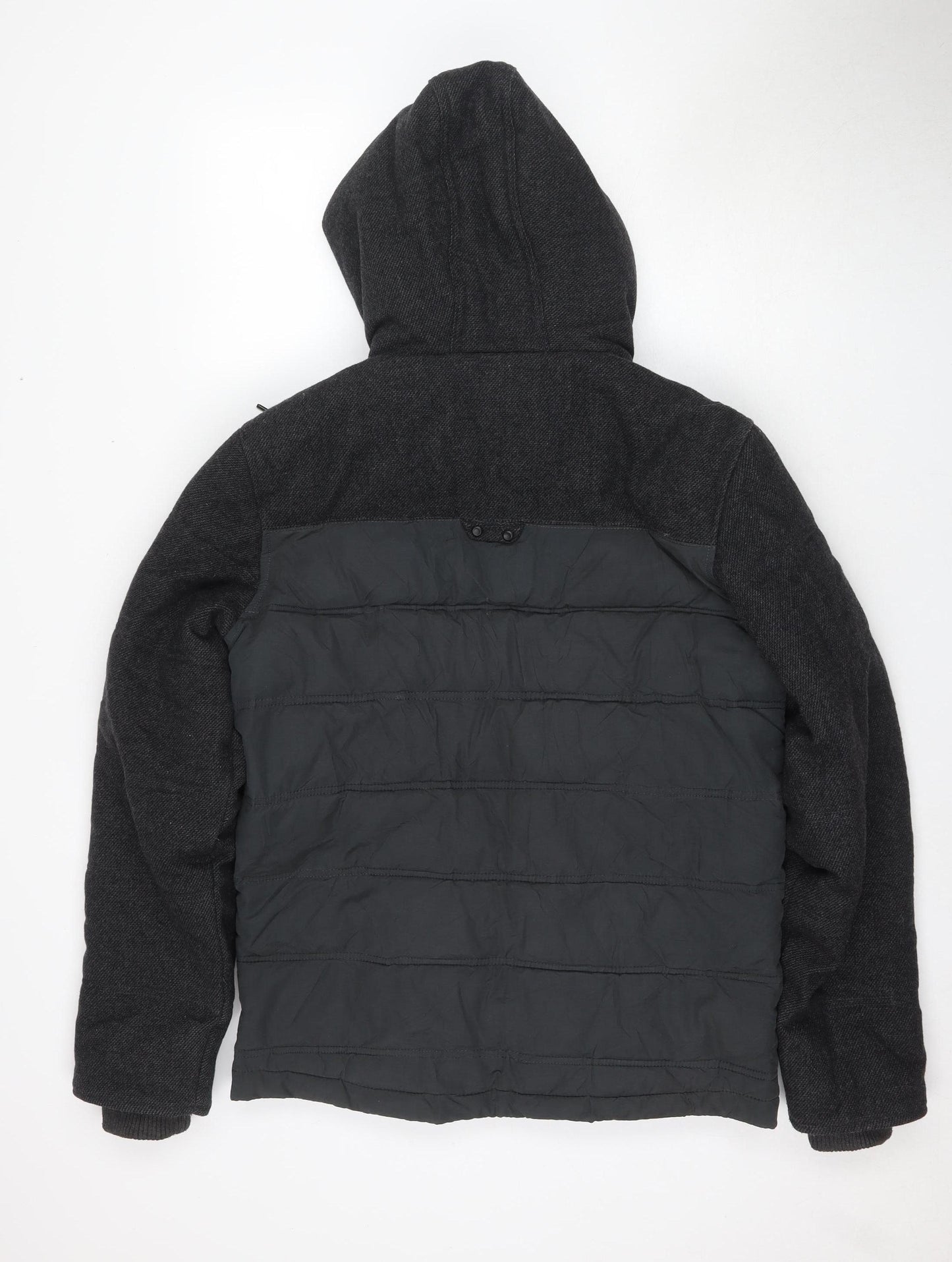 Next Men's Black Hooded Jacket Size S, Cotton Blend