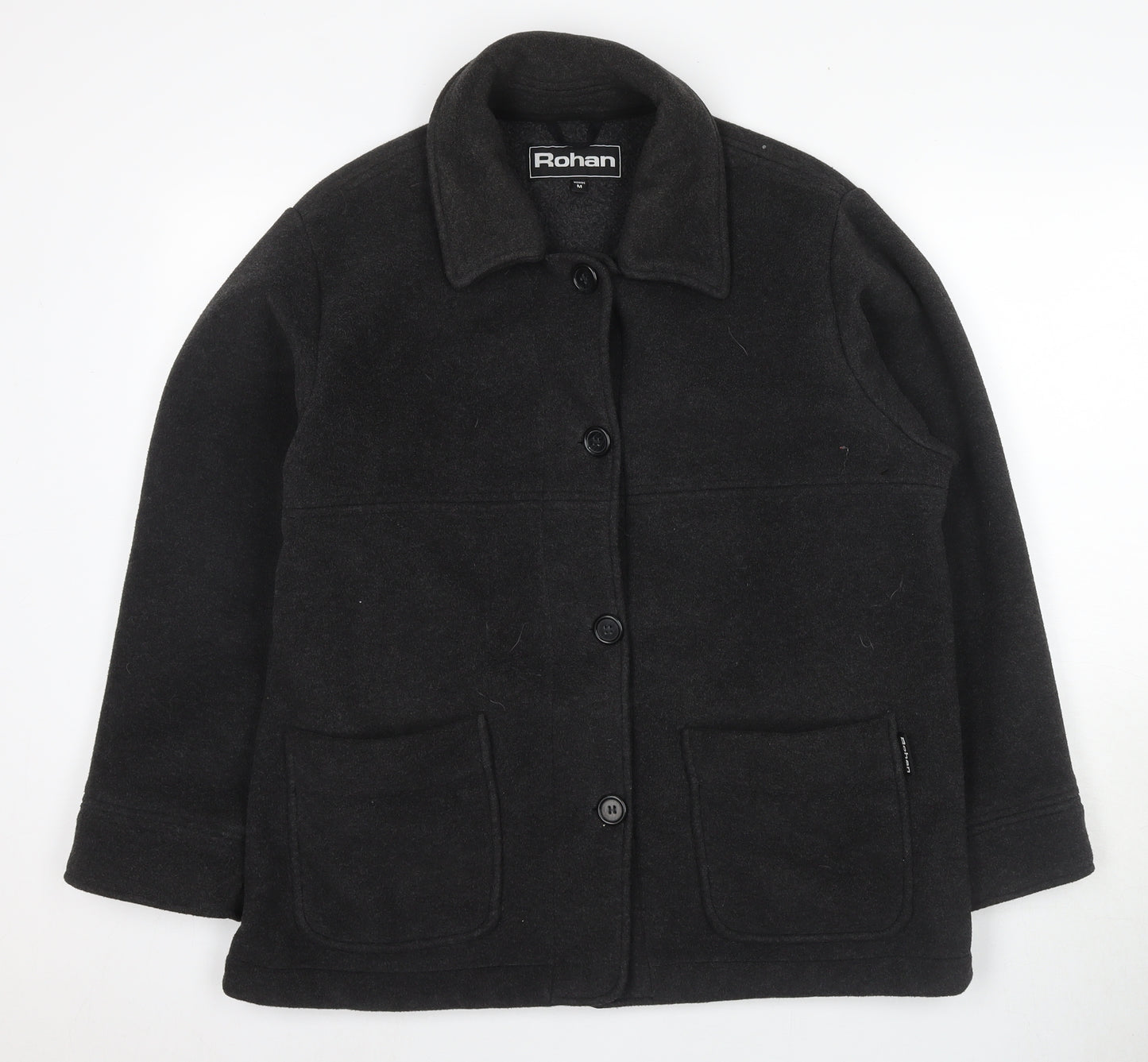 Rohan Women's Black Mid-Length Overcoat M Classic