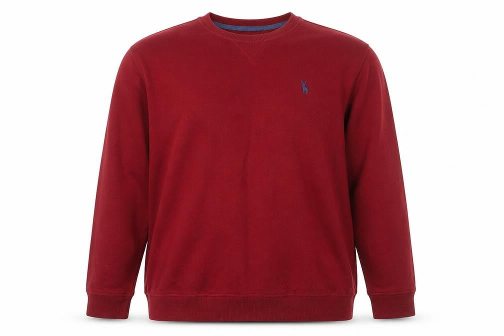 Front view of PG Field Men's Red 2XL Pullover Sweatshirt