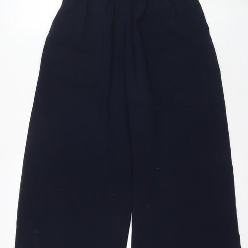 Zara Women's Blue Culottes, Size UK 8, Elastic Waist