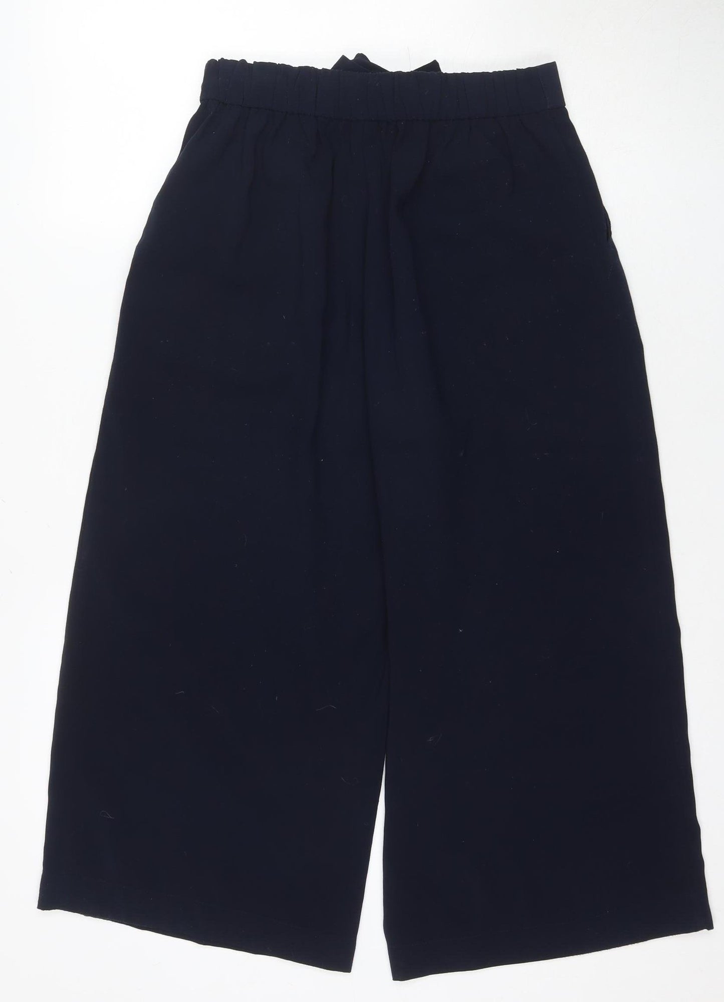Zara Women's Blue Culottes, Size UK 8, Elastic Waist