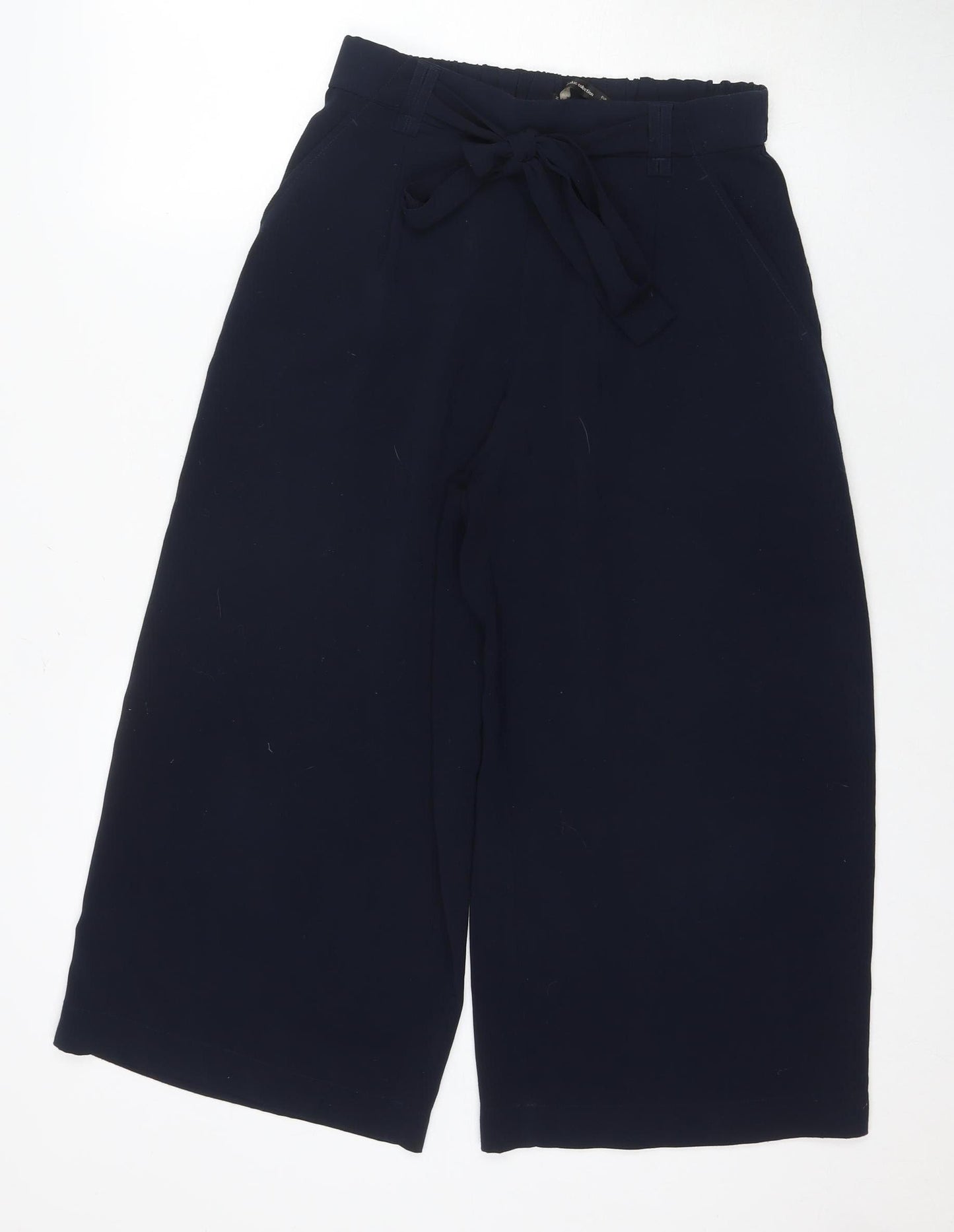 Zara Women's Blue Culottes, Size UK 8, Elastic Waist