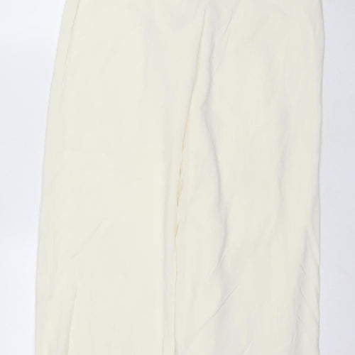 Coast Women's Ivory Trousers Size 10 with Buckle Trim