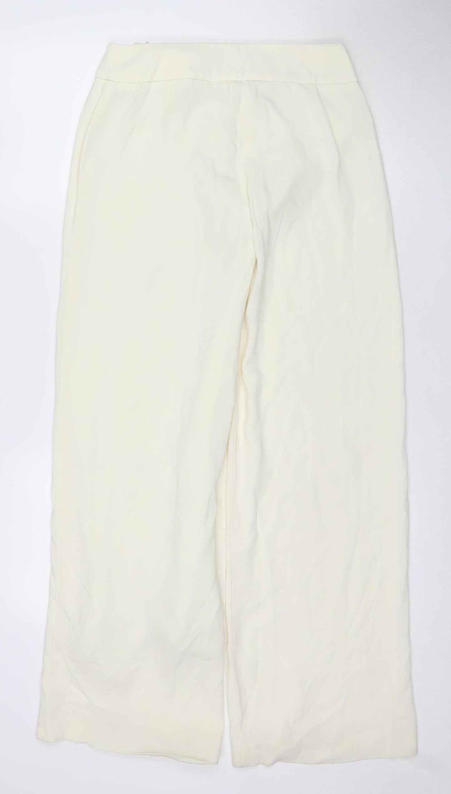 Coast Women's Ivory Trousers Size 10 with Buckle Trim