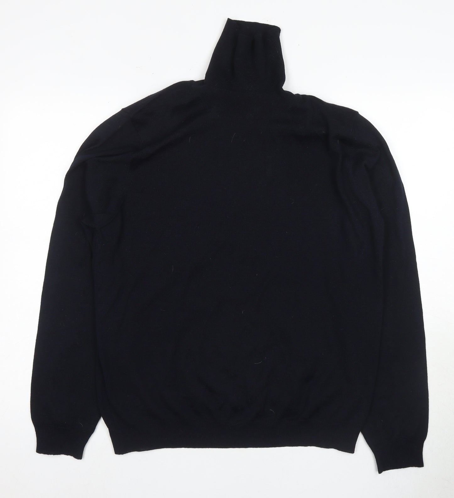Marks and Spencer Women's Black Roll Neck Jumper - L