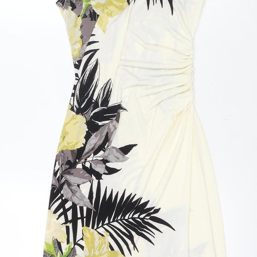 Wallis Women's Floral Bodycon Dress, Size 12, Multicoloured