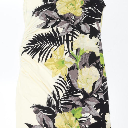 Wallis Women's Floral Bodycon Dress, Size 12, Multicoloured