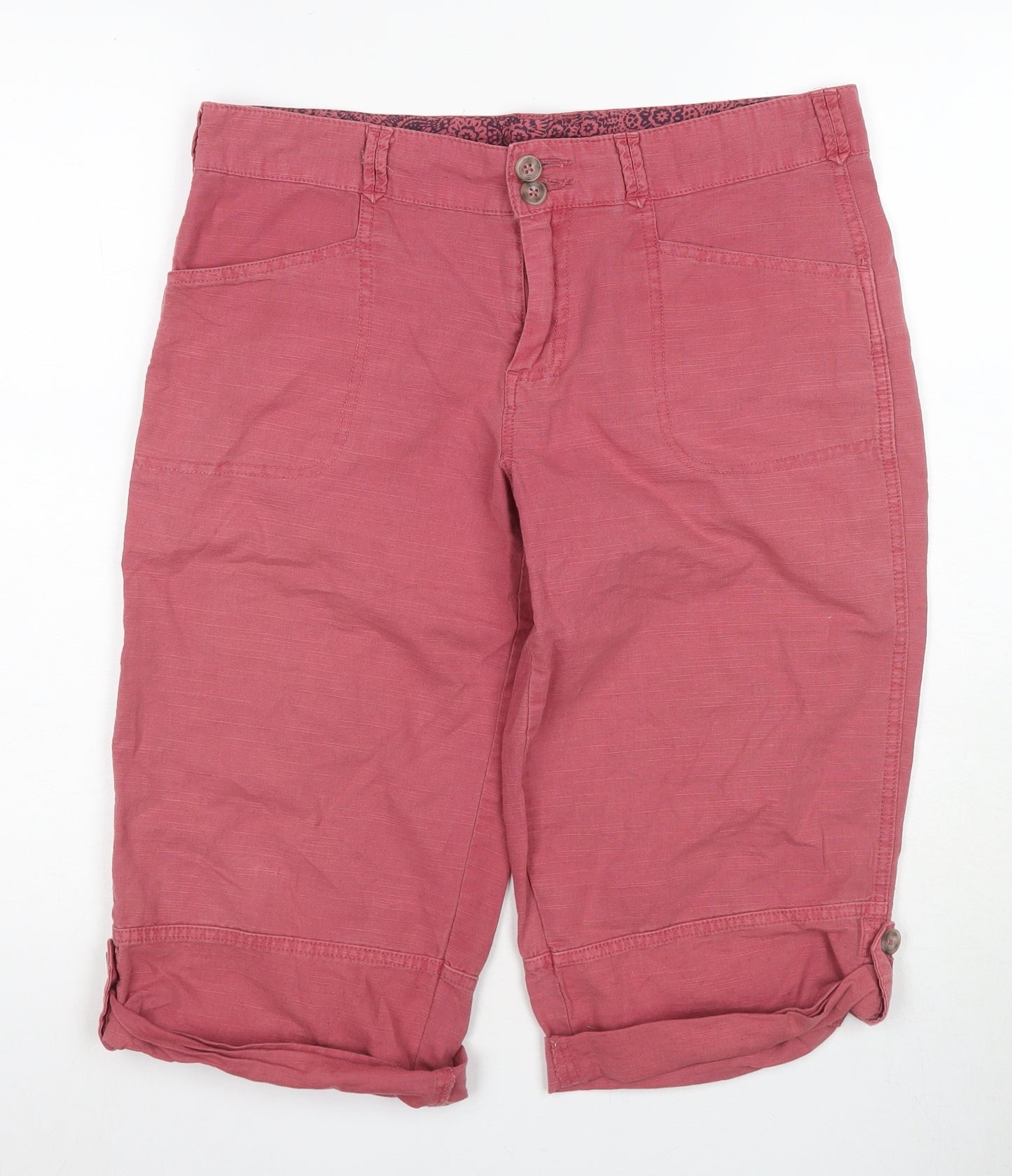 White Stuff Women's Pink Chino Shorts Size 12