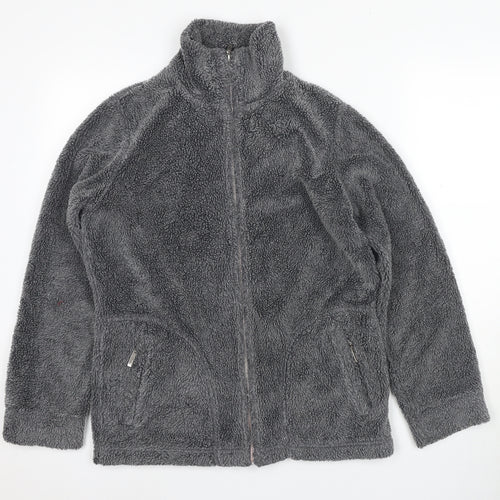 NX Men's Grey Fleece Jacket - Small, Winter Casual