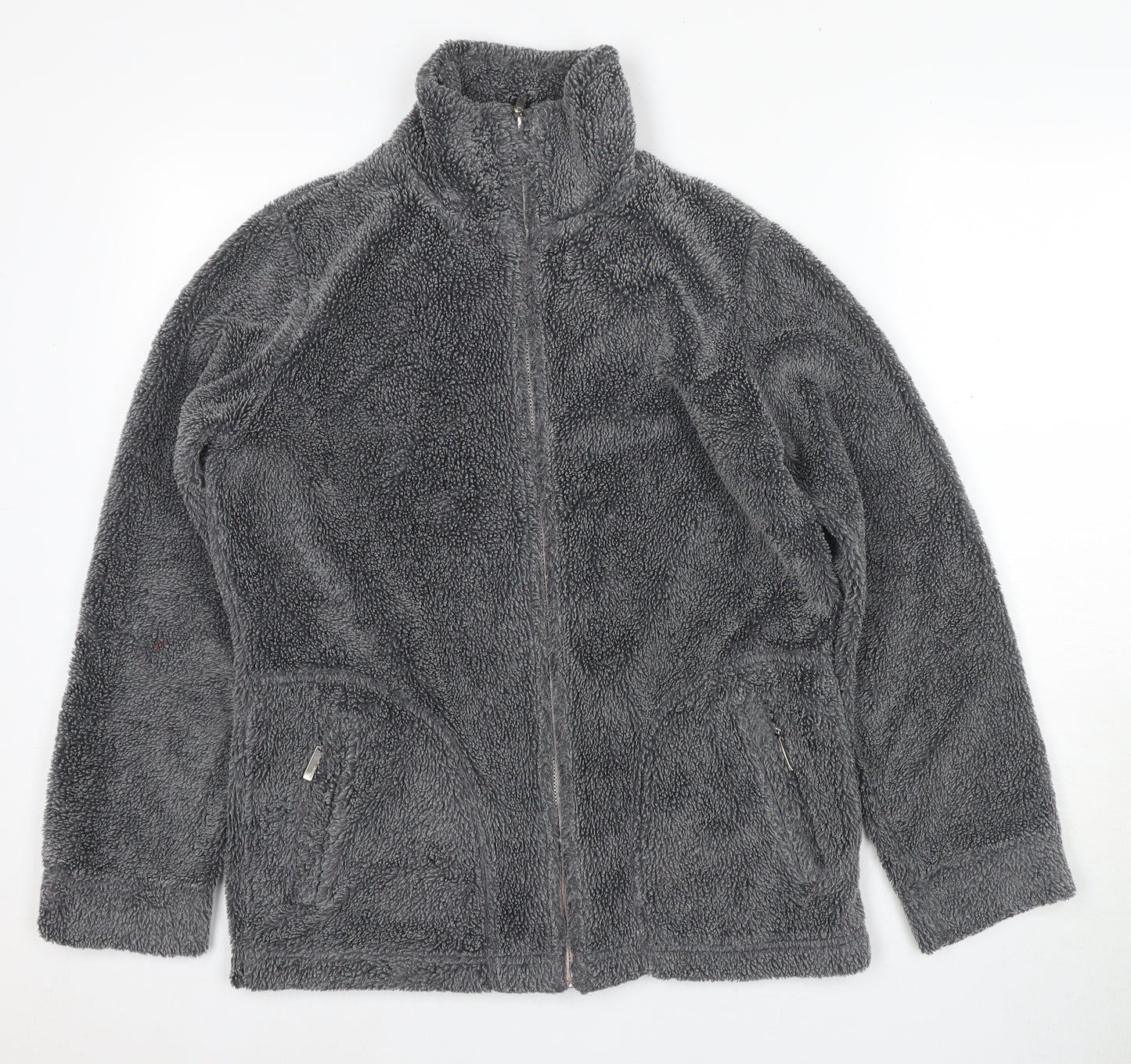 NX Men's Grey Fleece Jacket - Small, Winter Casual