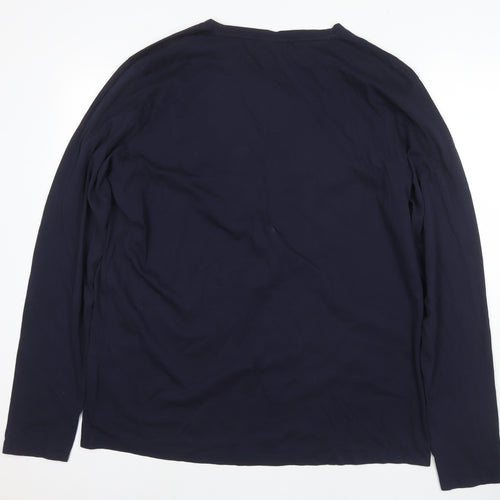 Hugo Men's XL Blue Slim Fit Long Sleeve T-Shirt