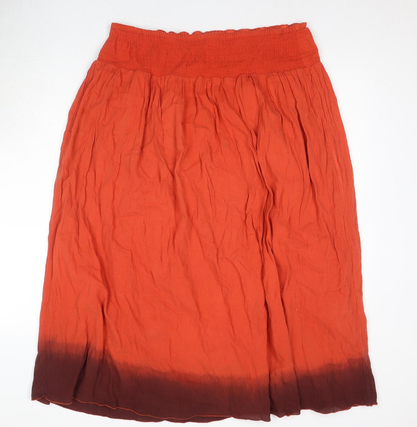 Wallis Women’s Orange Midi A-Line Skirt Size M