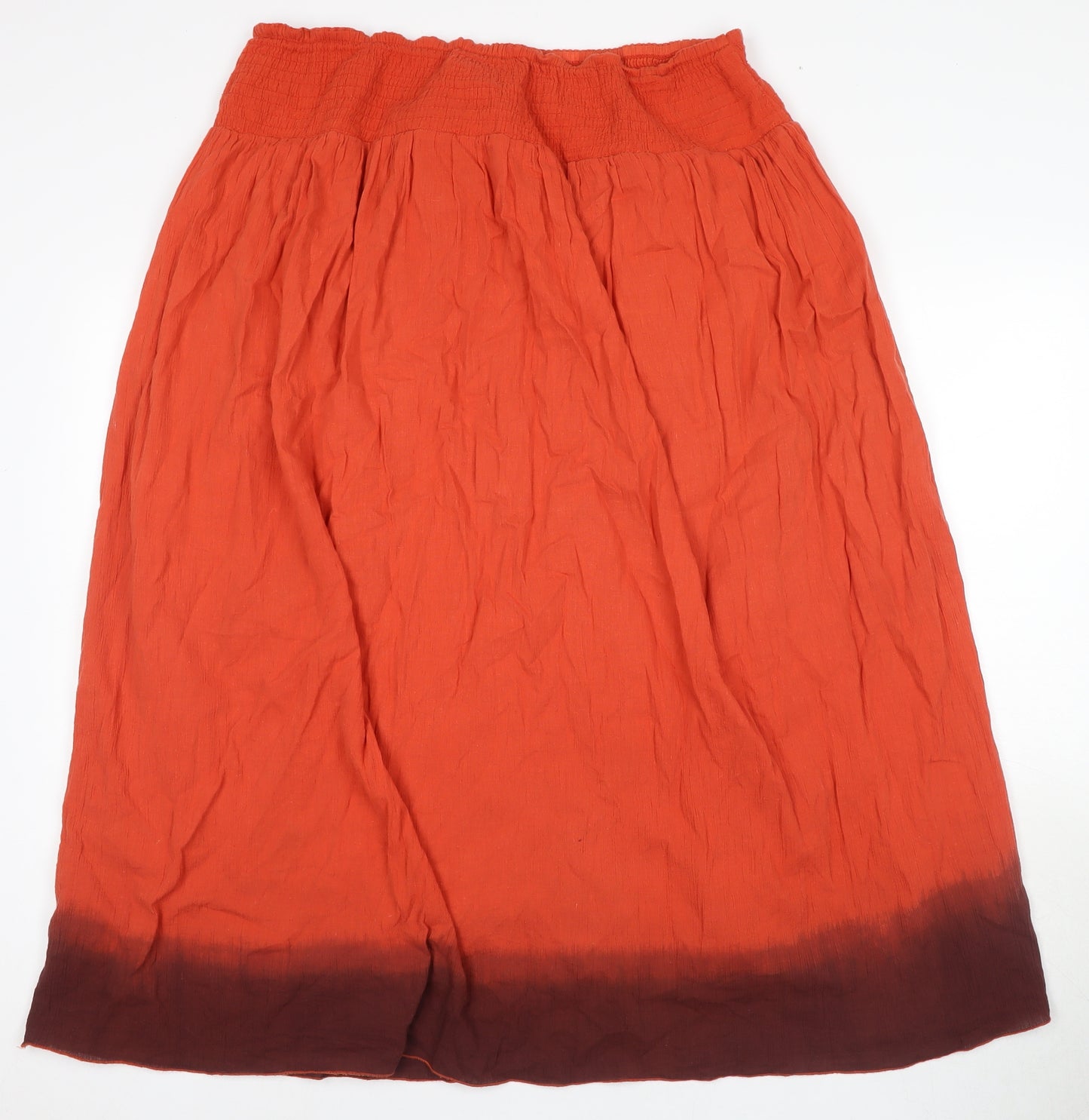 Wallis Women’s Orange Midi A-Line Skirt Size M