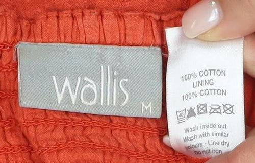 Wallis Women’s Orange Midi A-Line Skirt Size M