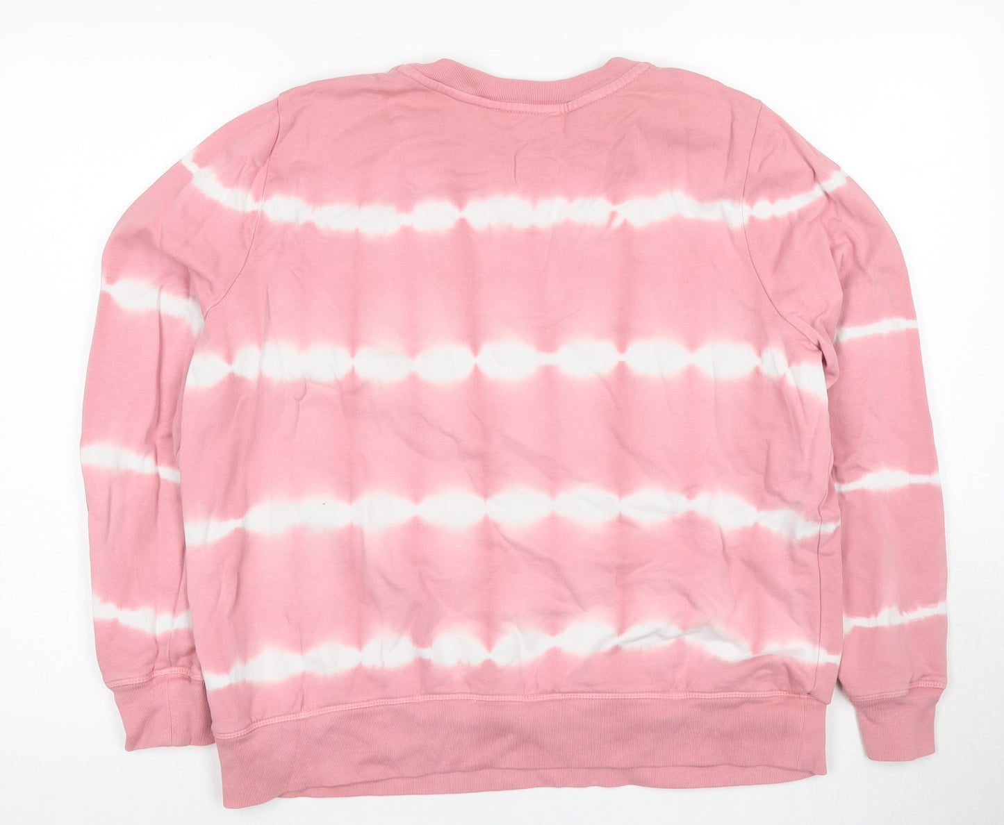 Marks and Spencer Women's Pink Tie-Dye Sweatshirt Size 16