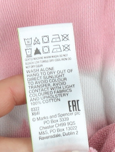 Marks and Spencer Women's Pink Tie-Dye Sweatshirt Size 16
