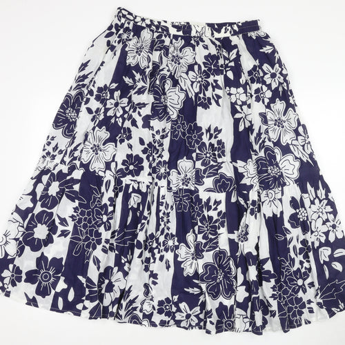 Joanna Hope Women's Blue Floral Skirt Size 16