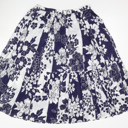 Joanna Hope Women's Blue Floral Skirt Size 16