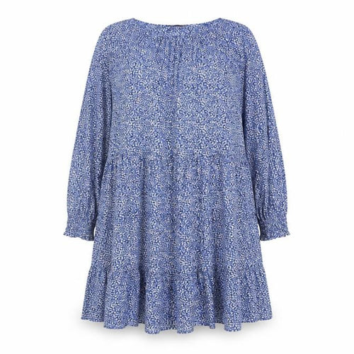 Marks and Spencer Women's Blue Floral Dress Size 12