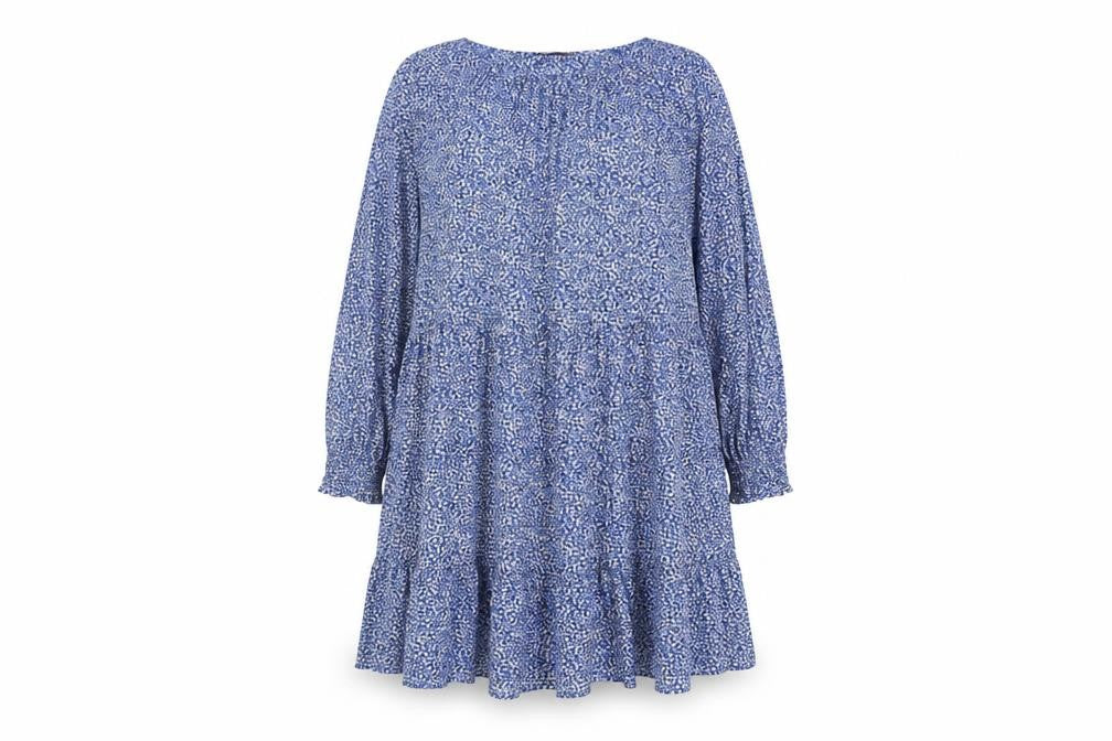 Marks and Spencer Women's Blue Floral Dress Size 12