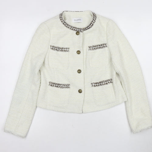 Marks & Spencer Women's Ivory Size 8 Basic Jacket