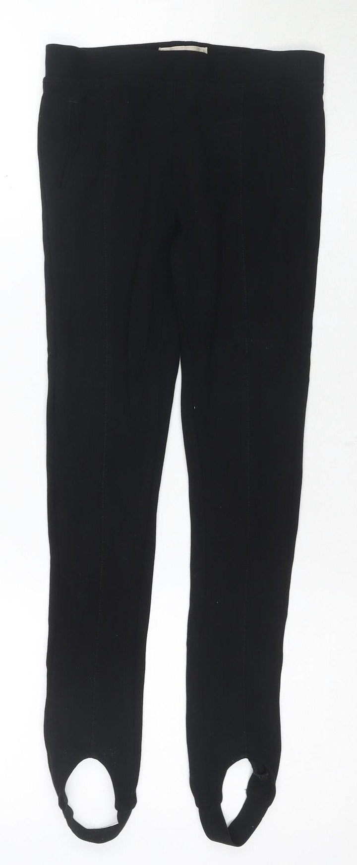 Next Girls Black Stirrup Leggings, Size 10 Years