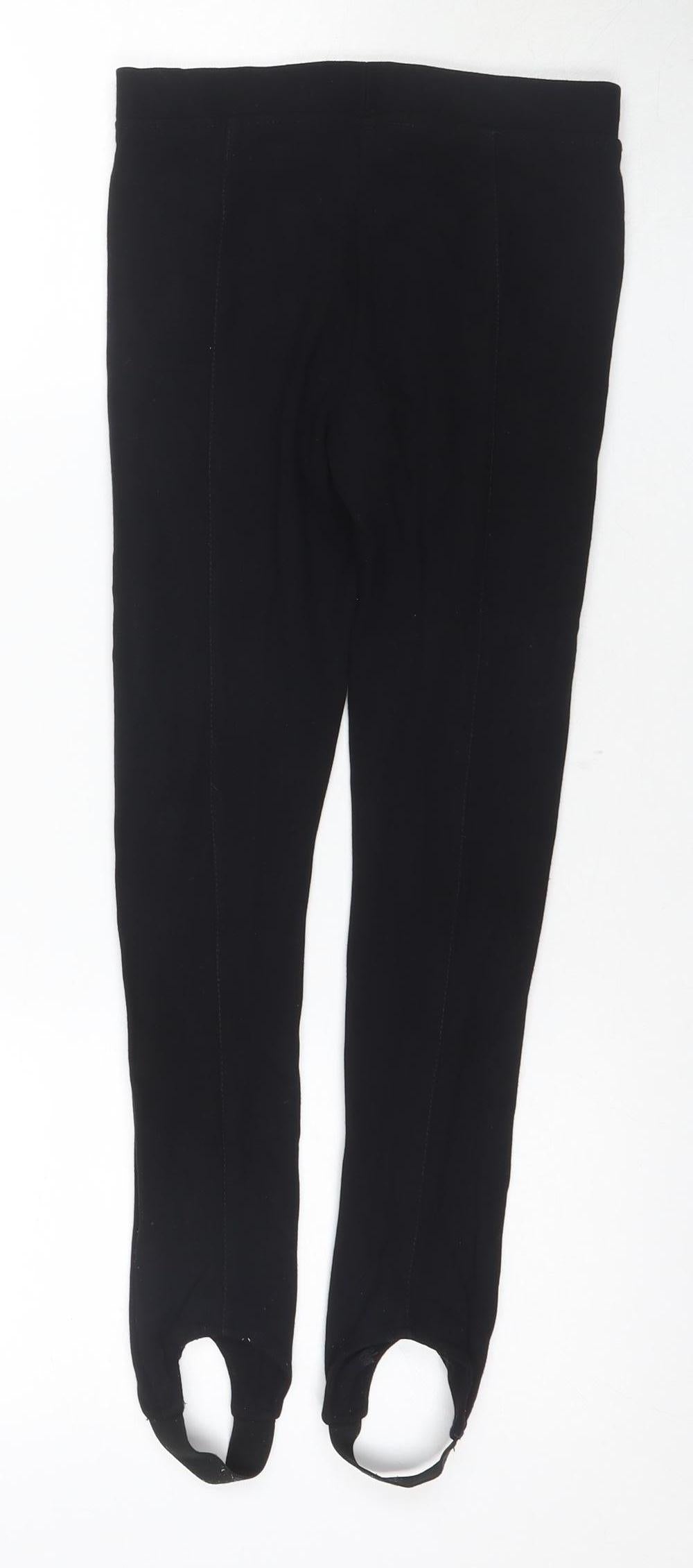 Next Girls Black Stirrup Leggings, Size 10 Years