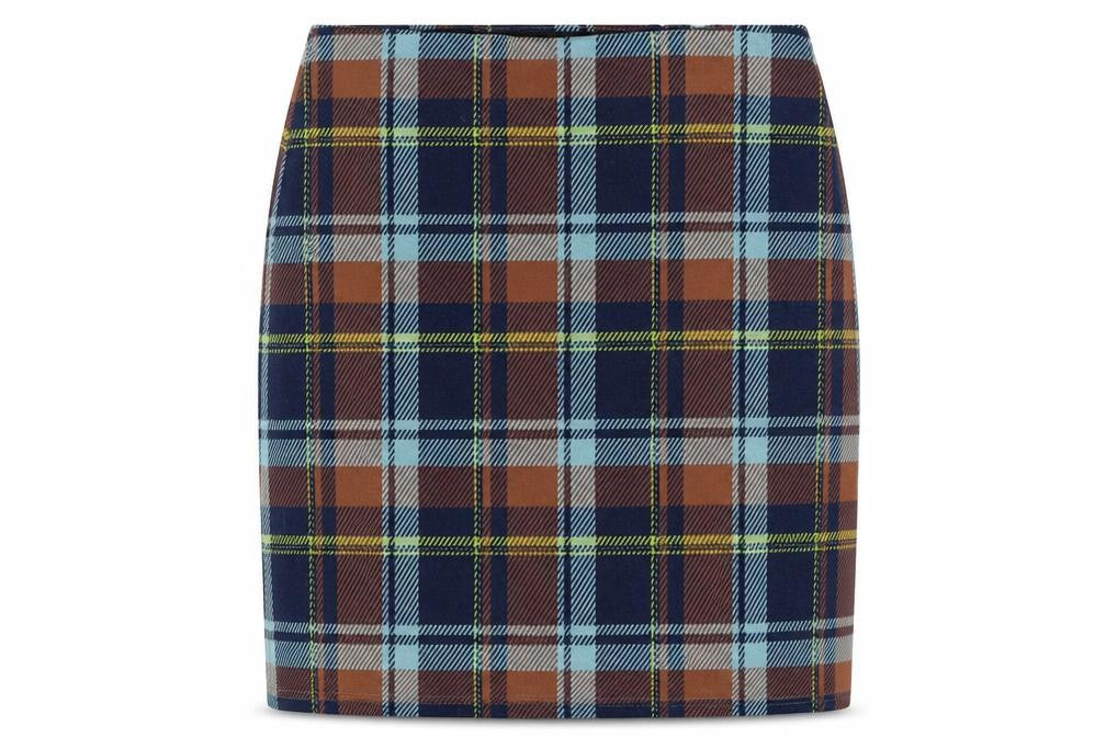 Front view of Marks & Spencer Women's Plaid Pencil Skirt 8