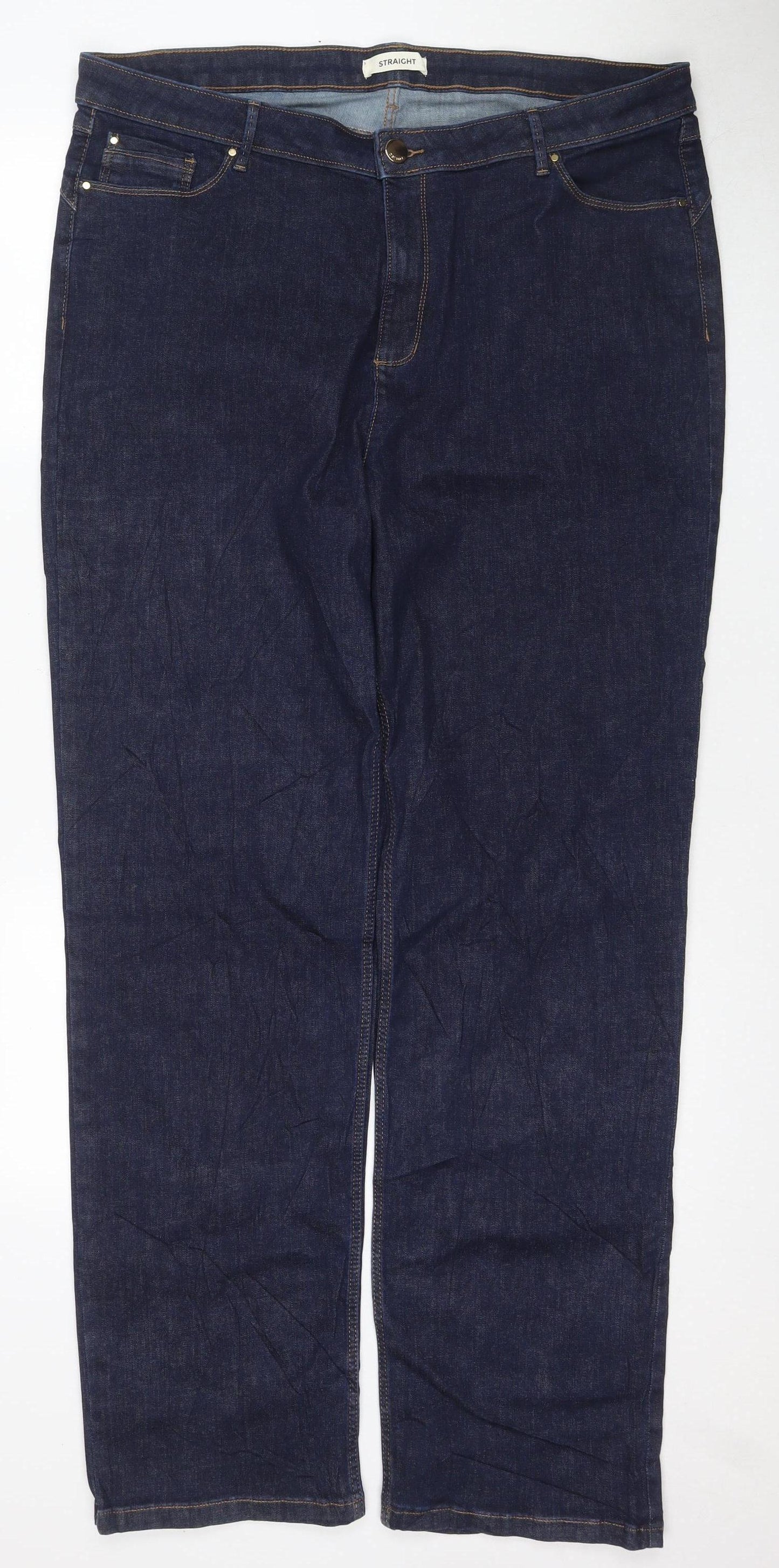 Marks and Spencer Women Blue Straight Jeans Size 20