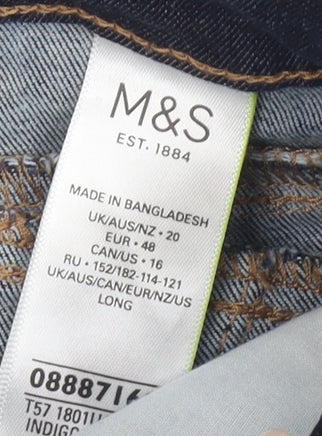 Marks and Spencer Women Blue Straight Jeans Size 20