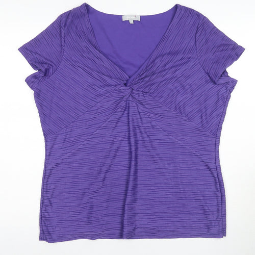 Per Una Women's Purple V-Neck T-Shirt Size 2