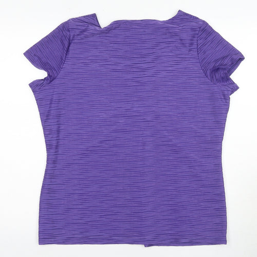 Per Una Women's Purple V-Neck T-Shirt Size 2