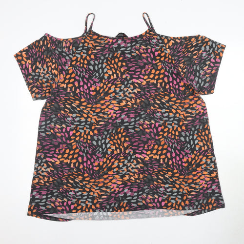 Yours Women's Multicoloured T-Shirt, Size 20, Animal Print